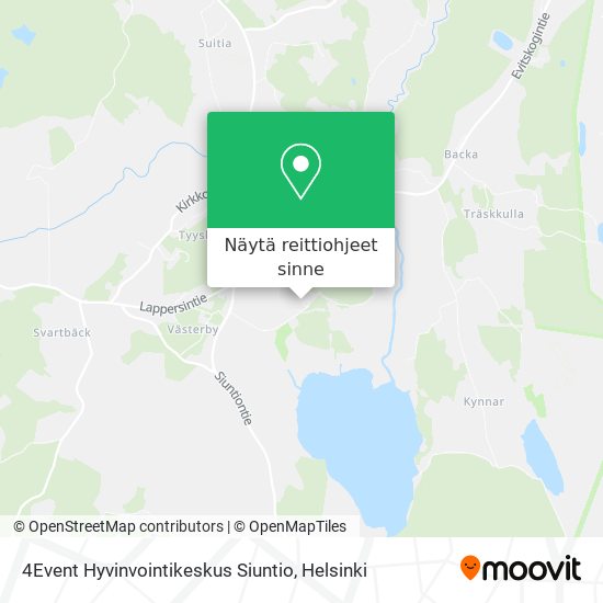 4Event Hyvinvointikeskus Siuntio kartta