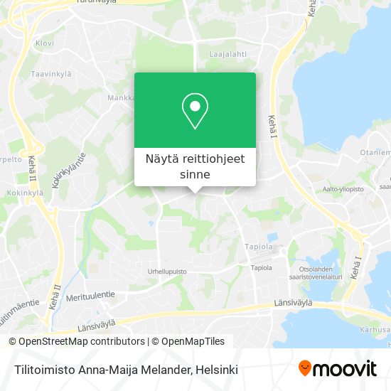 Tilitoimisto Anna-Maija Melander kartta