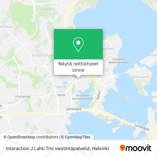 Interaction J Lahti Tmi viestintäpalvelut kartta