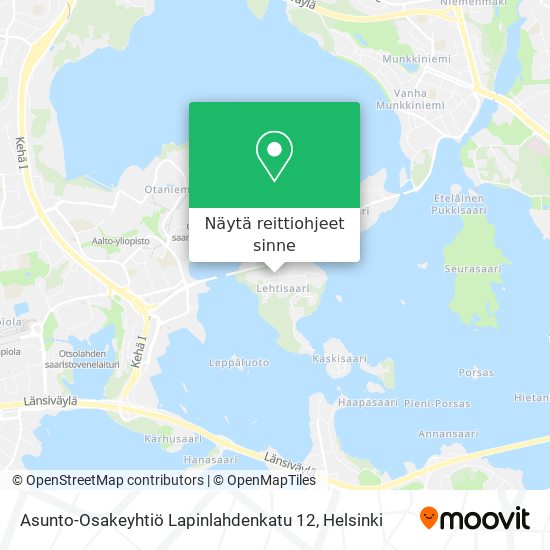 Asunto-Osakeyhtiö Lapinlahdenkatu 12 kartta