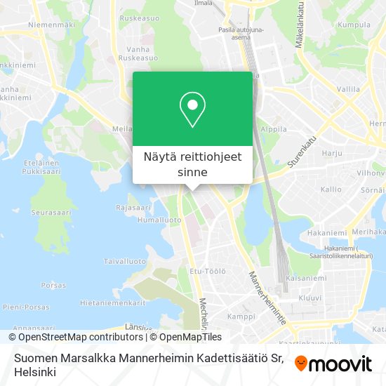 Suomen Marsalkka Mannerheimin Kadettisäätiö Sr kartta