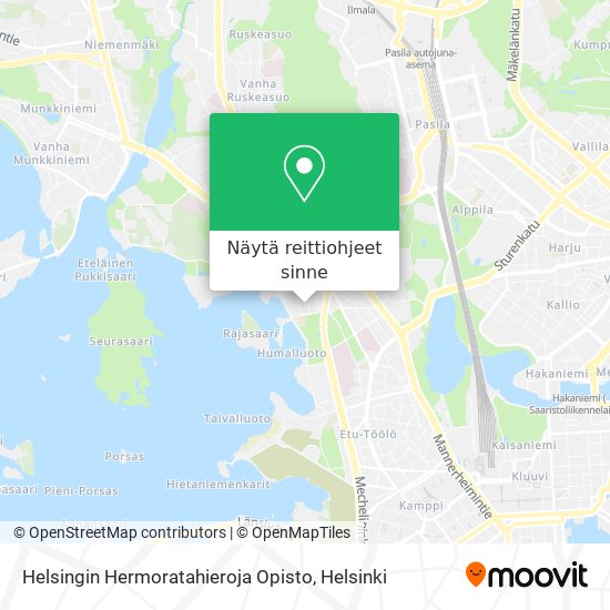Helsingin Hermoratahieroja Opisto kartta