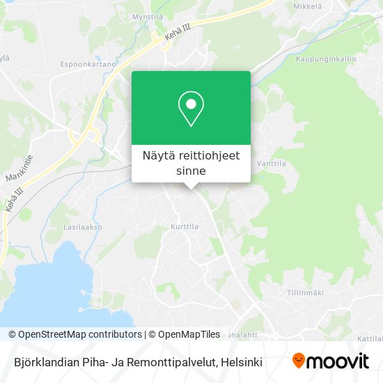 Björklandian Piha- Ja Remonttipalvelut kartta