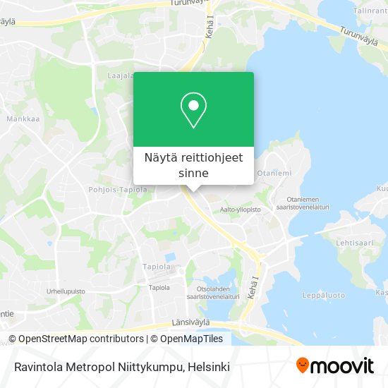 Ravintola Metropol Niittykumpu kartta