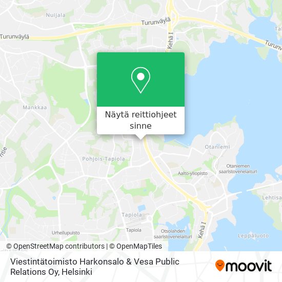 Viestintätoimisto Harkonsalo & Vesa Public Relations Oy kartta