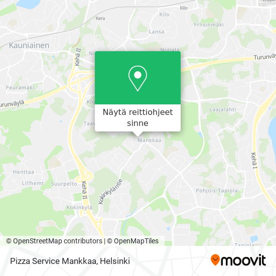 Pizza Service Mankkaa kartta