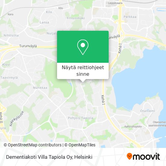 Dementiakoti Villa Tapiola Oy kartta