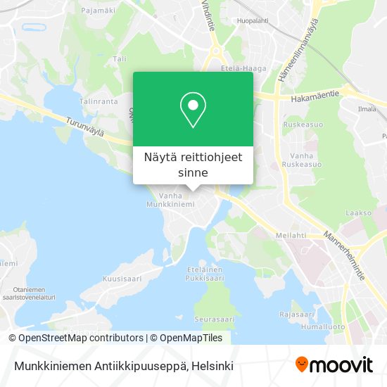 Munkkiniemen Antiikkipuuseppä kartta