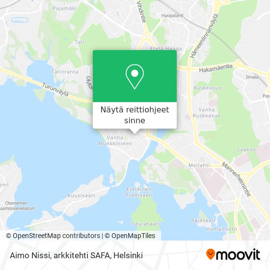 Aimo Nissi, arkkitehti SAFA kartta