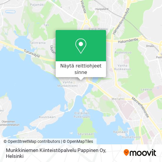 Munkkiniemen Kiinteistöpalvelu Pappinen Oy kartta