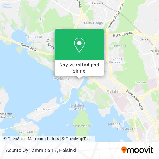 Asunto Oy Tammitie 17 kartta