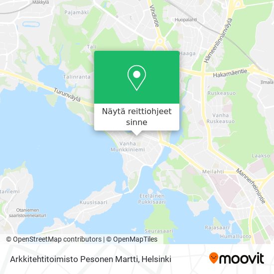 Arkkitehtitoimisto Pesonen Martti kartta