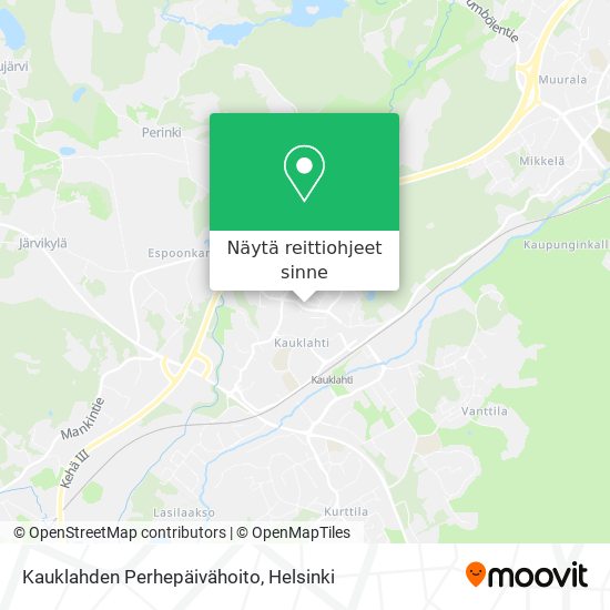 Kauklahden Perhepäivähoito kartta