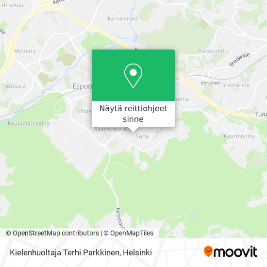 Kielenhuoltaja Terhi Parkkinen kartta