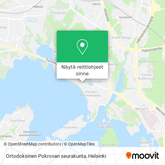 Ortodoksinen Pokrovan seurakunta kartta
