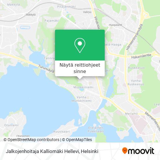 Jalkojenhoitaja Kalliomäki Hellevi kartta