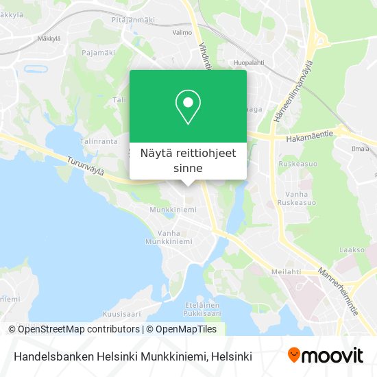 Handelsbanken Helsinki Munkkiniemi kartta