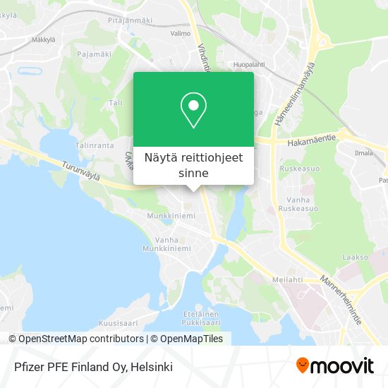 Pfizer PFE Finland Oy kartta