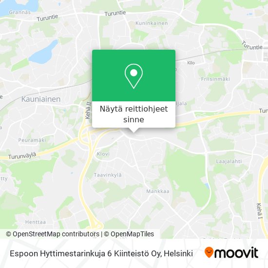 Espoon Hyttimestarinkuja 6 Kiinteistö Oy kartta