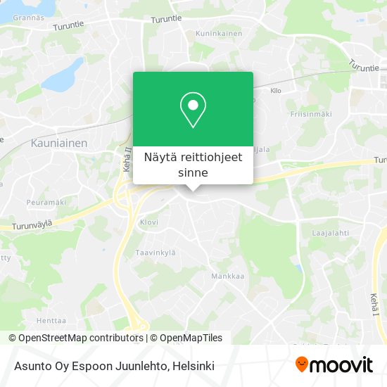 Asunto Oy Espoon Juunlehto kartta