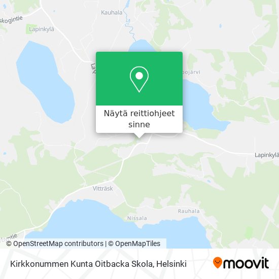 Kirkkonummen Kunta Oitbacka Skola kartta