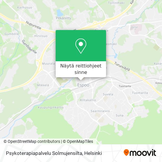 Psykoterapiapalvelu Solmujensilta kartta