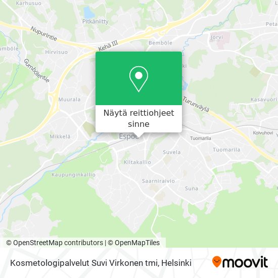 Kosmetologipalvelut Suvi Virkonen tmi kartta