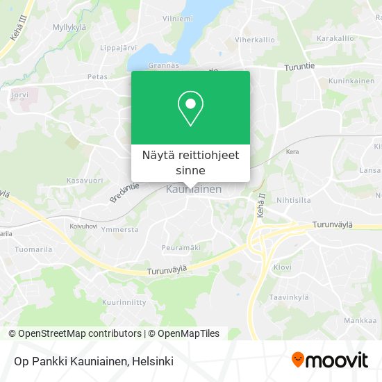 Op Pankki Kauniainen kartta