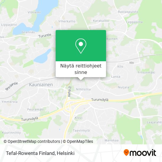 Tefal-Rowenta Finland kartta