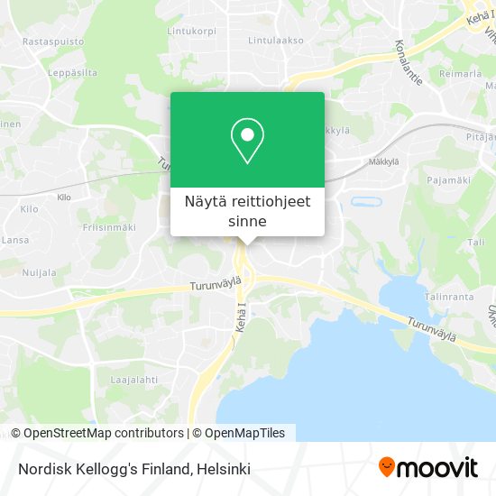 Nordisk Kellogg's Finland kartta