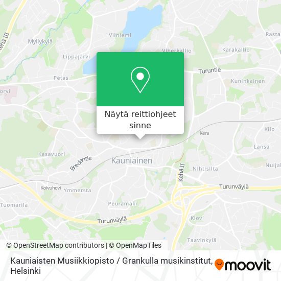 Kauniaisten Musiikkiopisto / Grankulla musikinstitut kartta