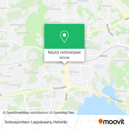 Soleusproteor Leppävaara kartta