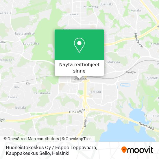 Huoneistokeskus Oy / Espoo Leppävaara, Kauppakeskus Sello kartta