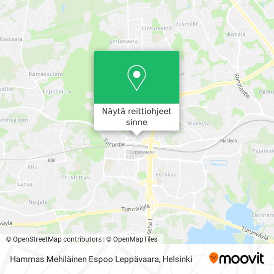 Hammas Mehiläinen Espoo Leppävaara kartta
