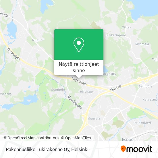 Rakennusliike Tukirakenne Oy kartta