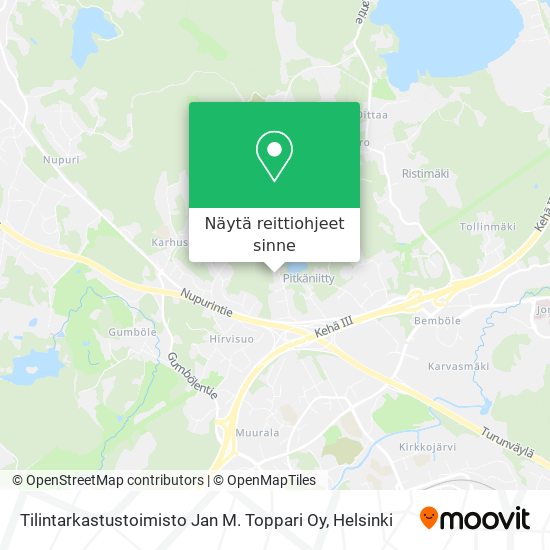 Tilintarkastustoimisto Jan M. Toppari Oy kartta