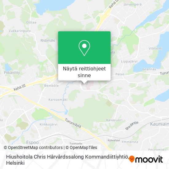 Hiushoitola Chris Hårvårdssalong Kommandiittiyhtiö kartta