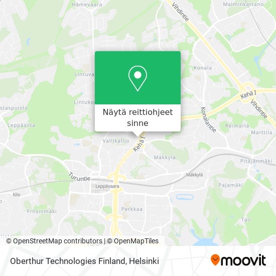 Oberthur Technologies Finland kartta