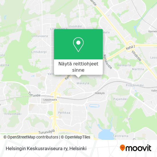 Helsingin Keskusraviseura ry kartta