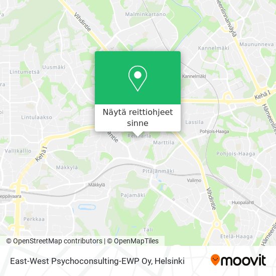 East-West Psychoconsulting-EWP Oy kartta