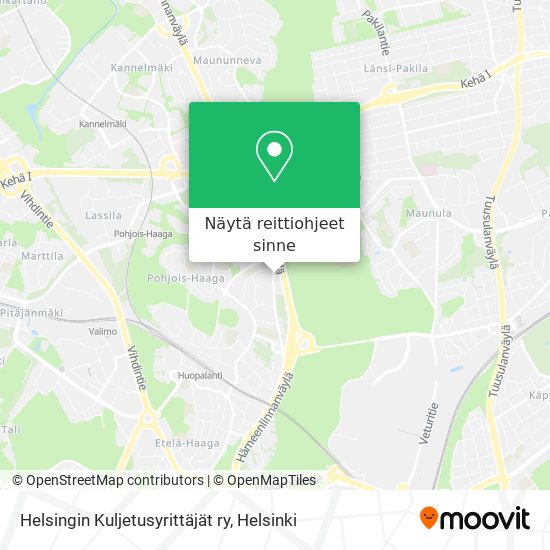 Helsingin Kuljetusyrittäjät ry kartta