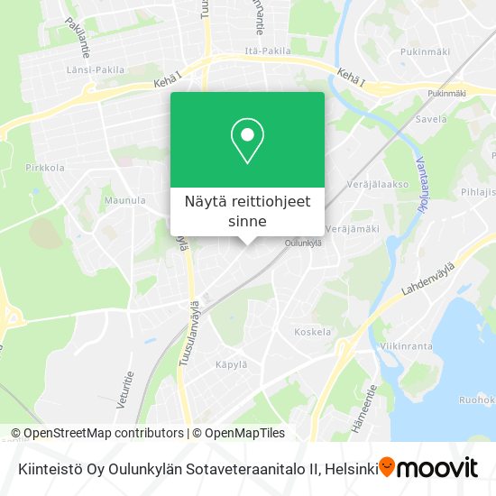 Kiinteistö Oy Oulunkylän Sotaveteraanitalo II kartta