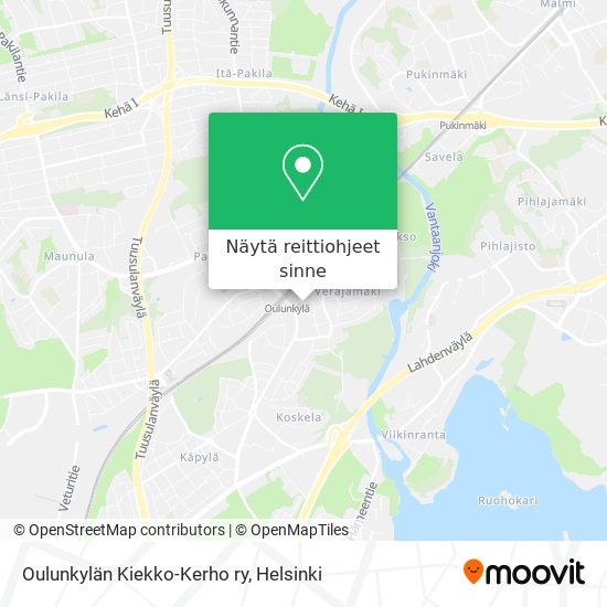 Oulunkylän Kiekko-Kerho ry kartta
