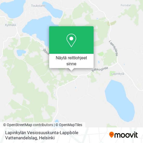 Lapinkylän Vesiosuuskunta-Lappböle Vattenandelslag kartta