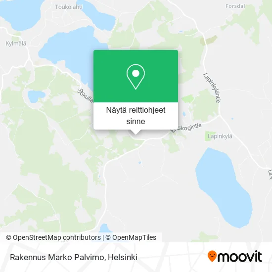 Rakennus Marko Palvimo kartta