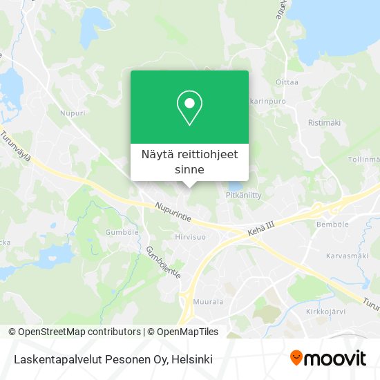 Laskentapalvelut Pesonen Oy kartta