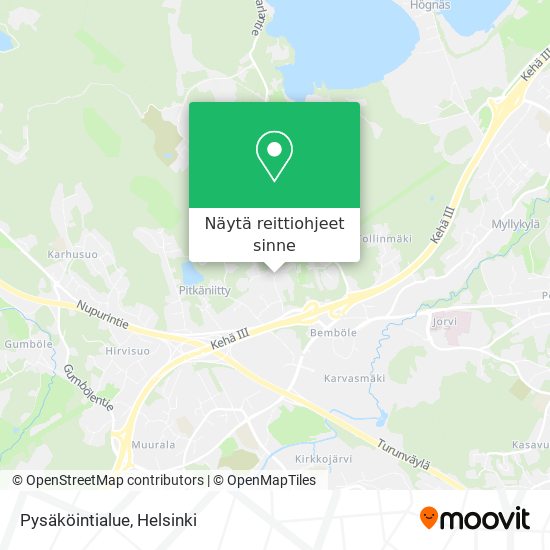 Pysäköintialue kartta