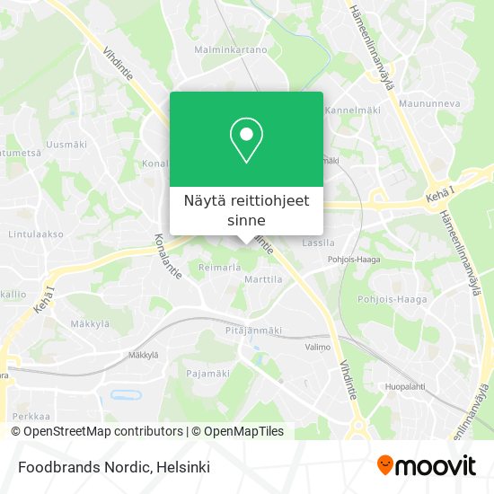 Foodbrands Nordic kartta