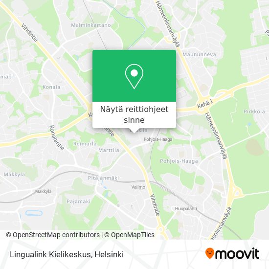 Lingualink Kielikeskus kartta