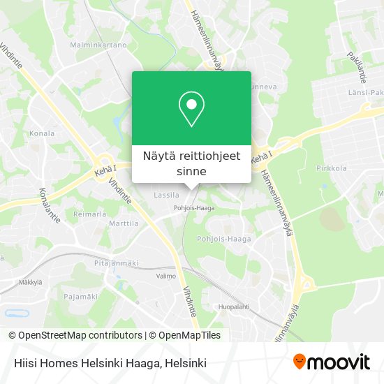 Hiisi Homes Helsinki Haaga kartta
